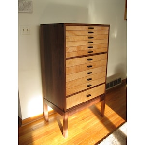 Jewelry & Lingerie Armoire, &quot;Cali Cab&quot;--Walnut, Curly Maple, Wenge