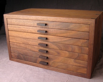 Large Jewelry Box--Black Walnut & Wenge Jewelry Armoire