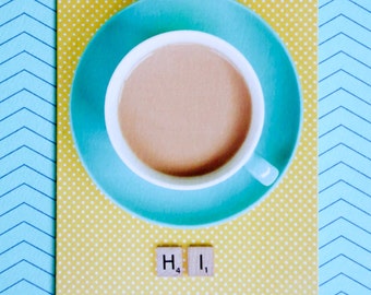 Hi Coffee Cup Notecard