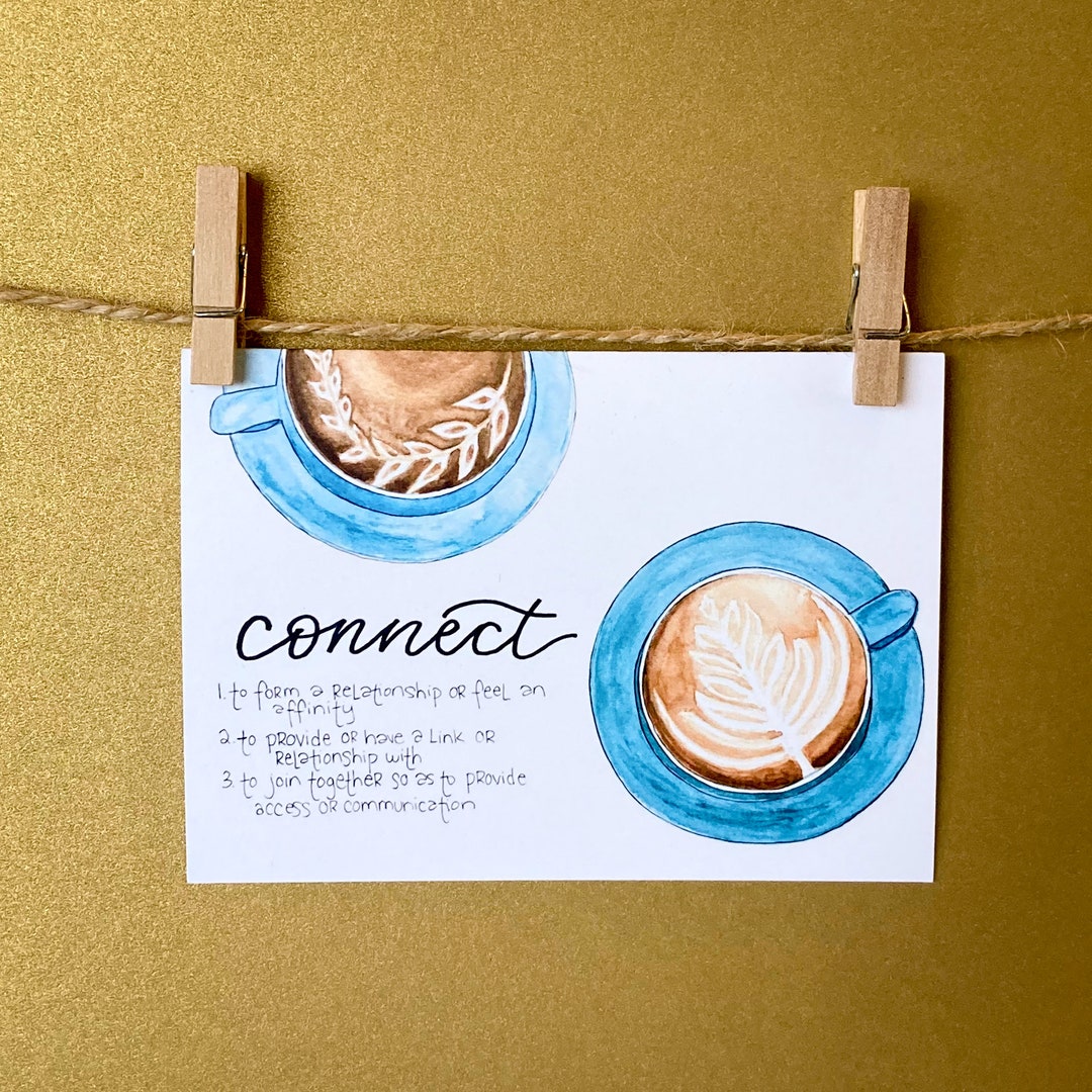 Connect Dictionary Definition Notecard Etsy UK