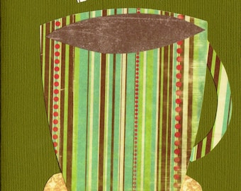 Set of Four - Patterned Coffee Cup Cards #1