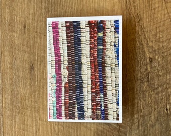 Colourful Rag Rug Patterned Notecard