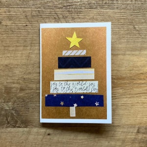 Tarjeta de notas 3x5 de árbol de Navidad de papel estampado #2