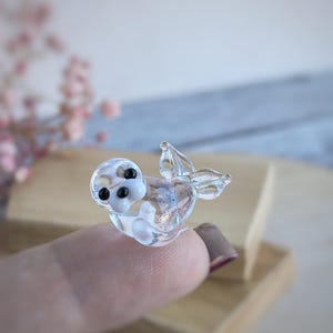 Glass seal Glass figurines Tiny glass animals Miniature seal figurine Desk decor  Aquarium decoration Terrarium figurines