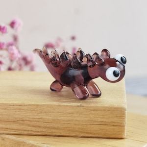 Tiny glass animals Dino figurines Miniature Dino decor Dino gifts Dino ornament Desk decor Glass dino Tiny dino fits Aquarium and Terrarium