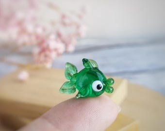 Tiny glass animals FISH figurines Miniature fish decor fish gifts fish ornament Glass figurines Glass fish terrarium figure aquarium decor
