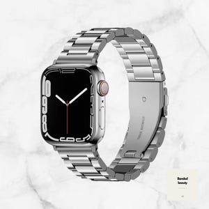 Metal Apple Watch Band, 3-Link Stainless Steel Strap for 38/40/41/42/44/45/46/49mm Series 10, 16mm-24mm Silver Gold Black Rose Gold