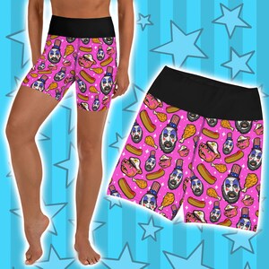 Pigs Is Beautiful Pink Yoga Shorts