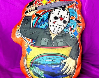 Crystal Lake SlayerDouble Sided Plush Throw Pillow