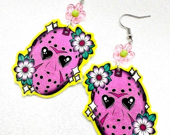 Pretty In Pink Voorhees Dangle Earrings MADE TO ORDER