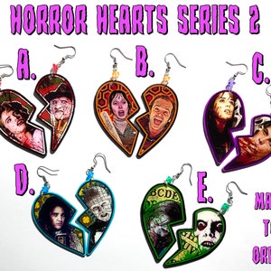 Horror Hearts Dangle Earrings Series 2 Made to Order