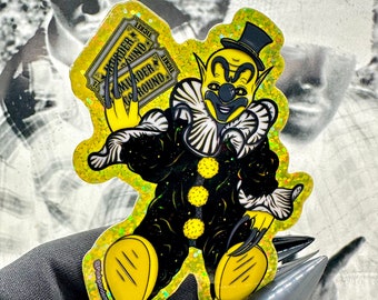 Vintage Ringmaster Clown Glitter High Quality Vinyl Sticker