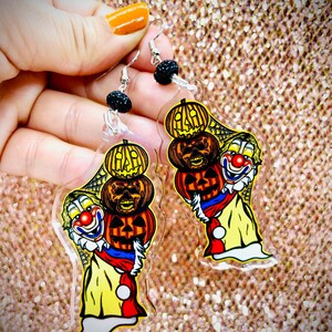 Lil Ghost Clown Myers Acrylic Double Sided Earrings