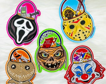 Horror Halloween Candy Pail High Quality Vinyl Stickers