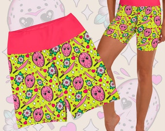 Pretty In Pink Voorhees Yoga Shorts