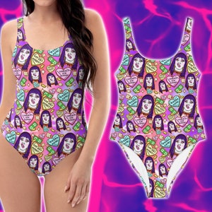 Franken-Valentine One-Piece Swimsuit