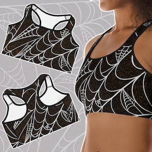 Spooky Webs Sports Bra