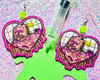Monstro Elisue Glitter Dangle Earrings Made to Order