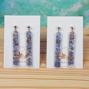 Celestial Earrings | long drop | Moon and Stars | Long witchy earrings