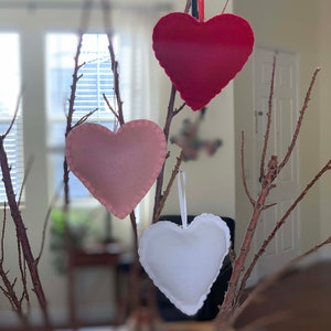 Felt Heart Ornament Trio