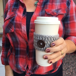 Winter Crochet Coffee Cozies