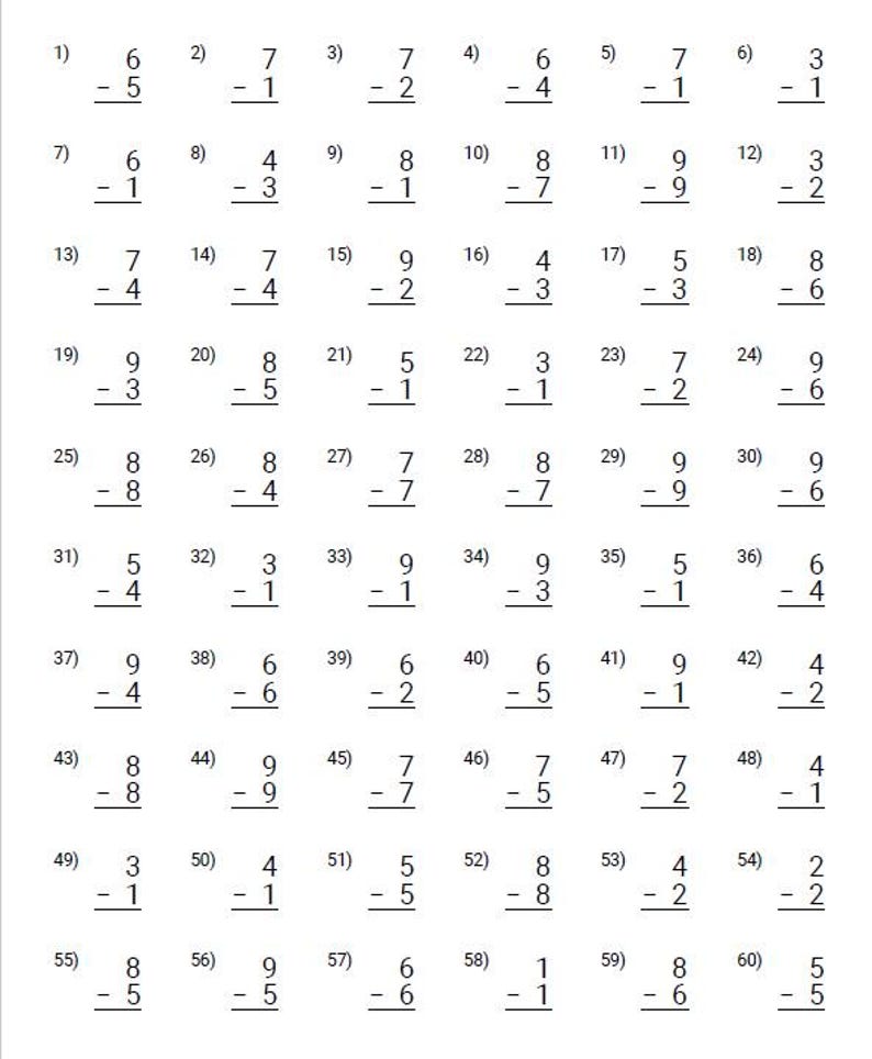 100 Problem Math Sheets Prontable Printable Math Worksheets PDF | 100 Pages | Basic Math Workbook ...
