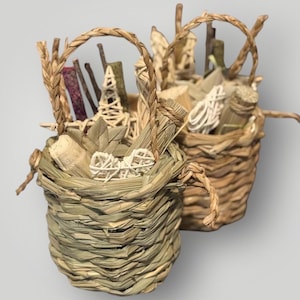 Cesta de picnic - Totalmente natural - Enriquecimiento para conejos, chinchillas y cobayas