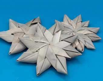 Palm Leaf Stars - Natural Chew Toys for Small Pets (3 Pack)