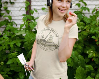 Hoes And Dirt Bags Shirt, Funny Garden Pun, Plant Lover Tee