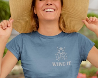 Wing It T-Shirt – Retro Fly Graphic, Nature Humor