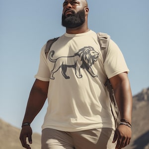 Vintage Lion Profile Shirt | Retro Safari Animal Tee | Bold Distressed Jungle Graphic | Wild Nature Wildlife Shirt | Outer Aisle Attire