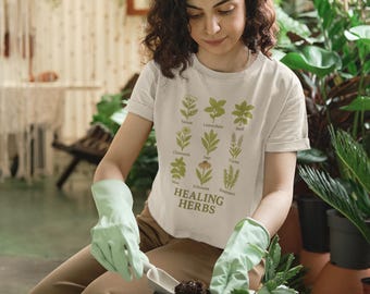 Vintage Botanical Herbalist Tee: Cottagecore Apothecary, Healing Herbs Shirt