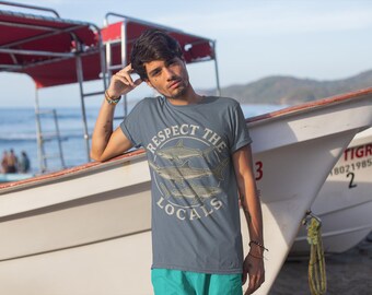 Respect the Locals: Shark Shirt, Vintage Ocean Conservation Tee