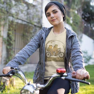 Frogs on a Tandem Bike Shirt: Whimsical Cottagecore Tee image 1