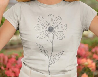 Black Eyed Susan Shirt | Botanical Flower Tee | Vintage Floral Top