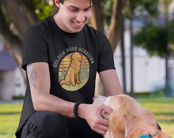 Golden Retriever Shirt, Golden Hour Guardian Teel, Vintage Dog Nature Gift