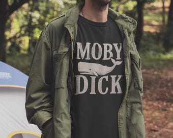 Distressed Moby Dick T-Shirt, Vintage Literary Whale, Retro Book Tee
