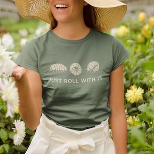 Roly Poly Pill Bug Shirt, Cottagecore Insect Tee, Retro Nature Top