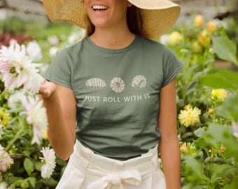 Roly Poly Pill Bug Shirt, Cottagecore Insect Tee, Retro Nature Top