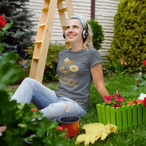 Pollinate Peacefully T-Shirt | Vintage Bee and Wildflower Nature Graphic Tee | Botanical Insect Shirt | Eco Gift for Garden Lovers