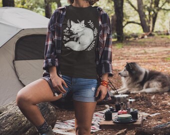 Cottagecore Fox T-Shirt: Vintage Botanical Woodland Tee
