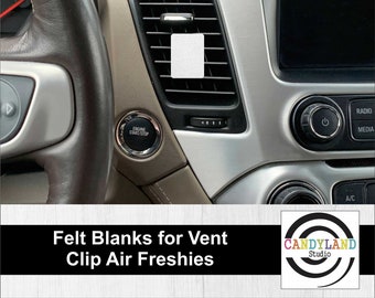 Rectangle Sublimation Car Vent Clip | Thick Stiff Polyester Felt Air Freshener Blanks |