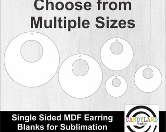 Hoop Circle Round Shape Dangle Earring Blanks | Single Sided MDF | Sublimation DIY Jewelry