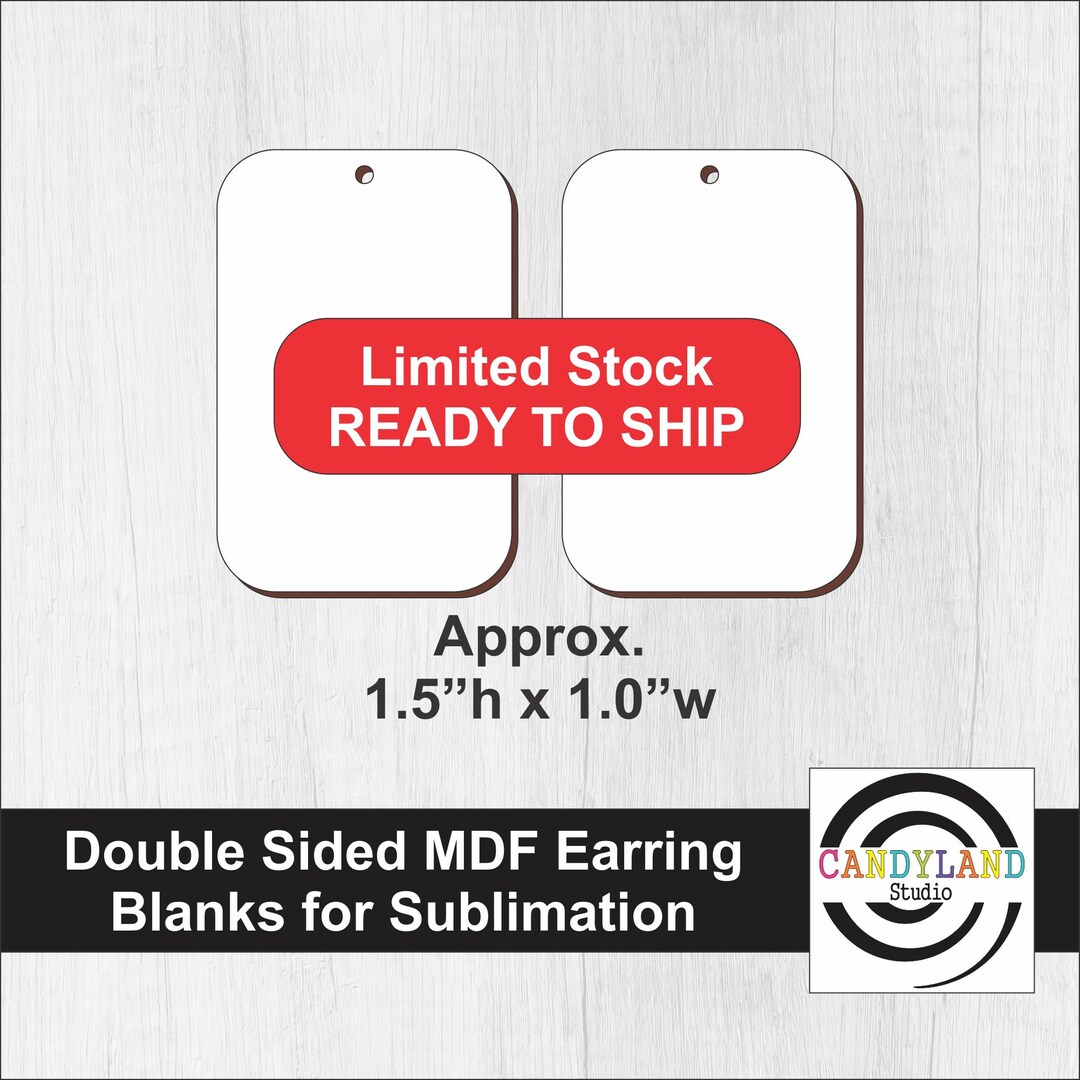 Sublimation Rounded Top Rectangular Sign Rounded Rectangle Bar Dangle DOUBLE SIDED Sublimation Earring Blanks - Etsy