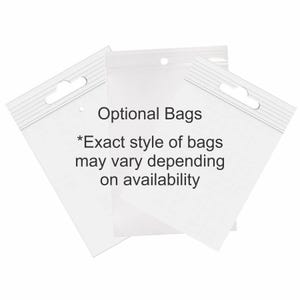 Clear Bags Optional Accessory Add-on for Sublimation Felt Blanks Retail Packaging Zip Closure Euro Hang Hole image 1