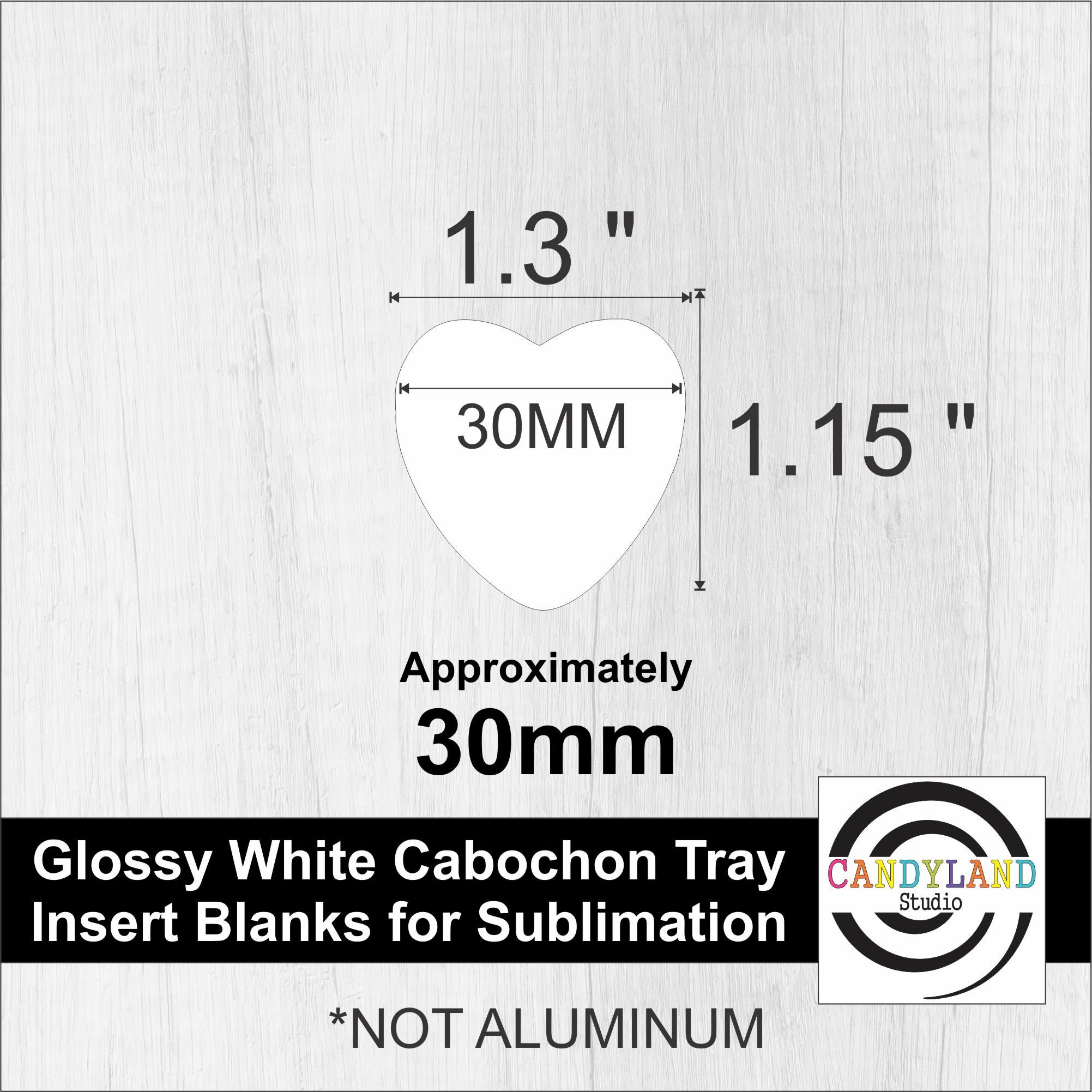 30mm dye sublimation blank aluminum round