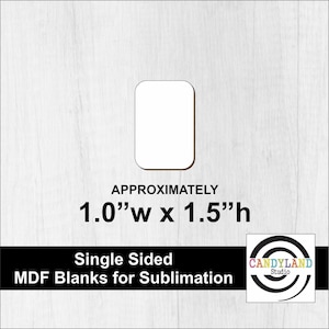 1.0in x 1.5&quot; Rectangle Rounded Corner Single Sided MDF Sublimation Blanks Magnet Bag Charm Needle Minder