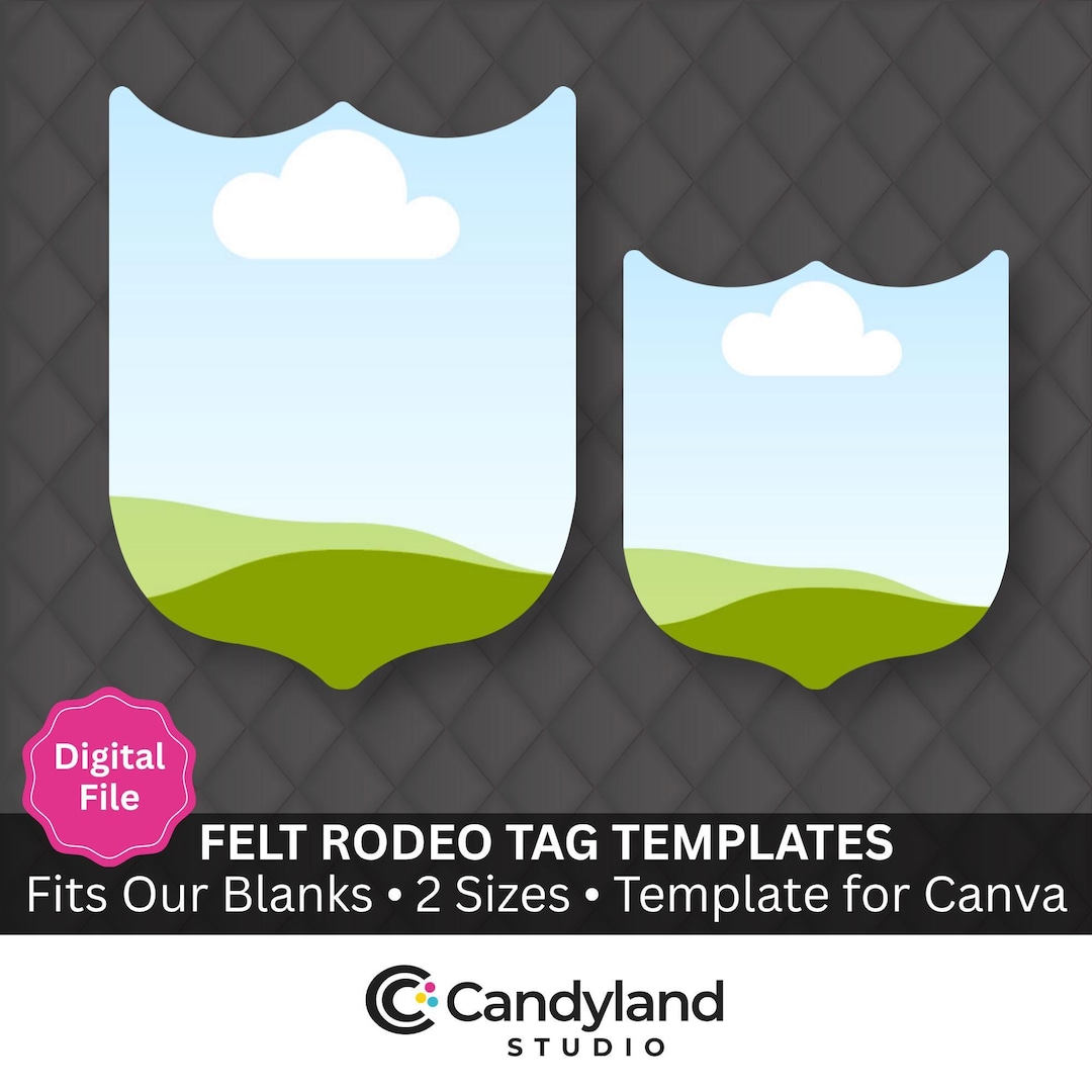 Rodeo Number Tag Digital File Template for Canva for Felt Sublimation ...