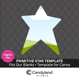 Primitive Star Template for Canva DIGITAL FILE for Felt Air Freshener Sublimation Blanks