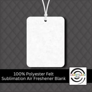 Sublimation Felt Air Freshener Blanks - Rectangle Shape, 100% Polyester Car Charm, DIY Unscented Freshies, Add HTV or Fabric Paint